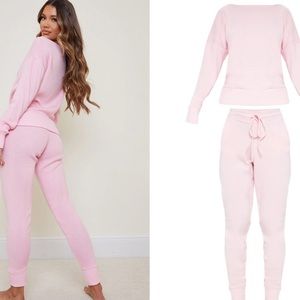 PLT auriel pink jogger set